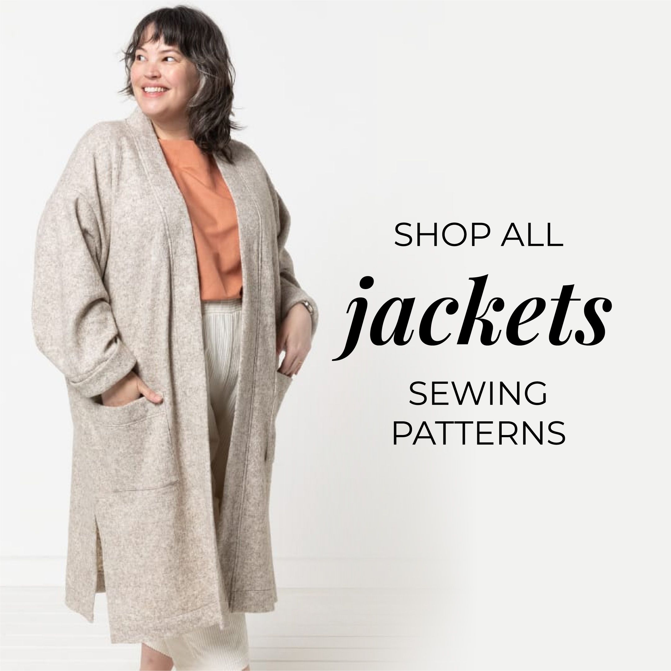Stay stylish and warm with our outerwear sewing patterns, including jackets, vests, and coats. Our designs range from lightweight layers to cosy coats, suitable for different seasons and occasions. Each sewing pattern provides instructions to guide you through the construction process.