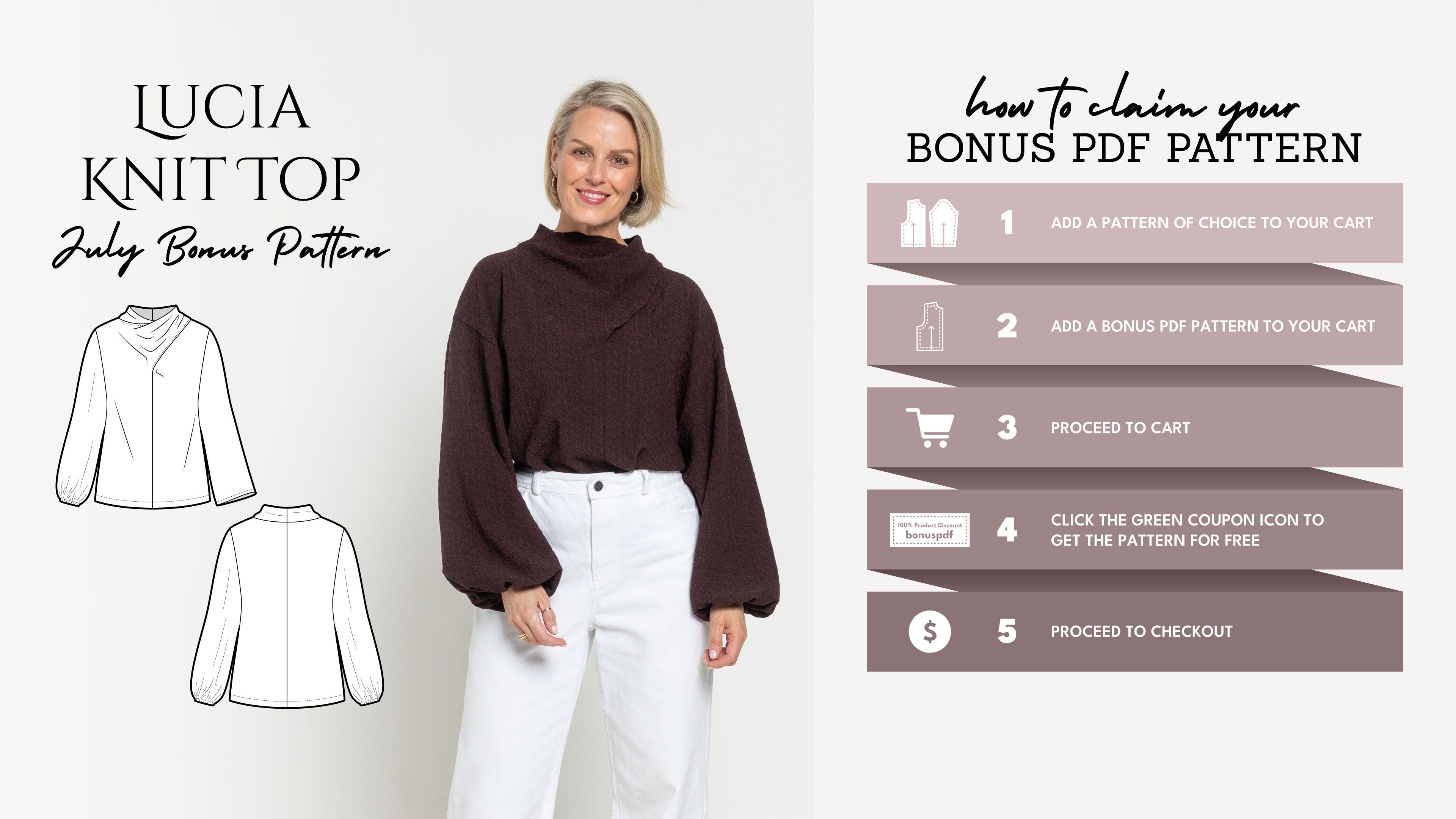 Lucia Knit Top PDF Bonus Pattern