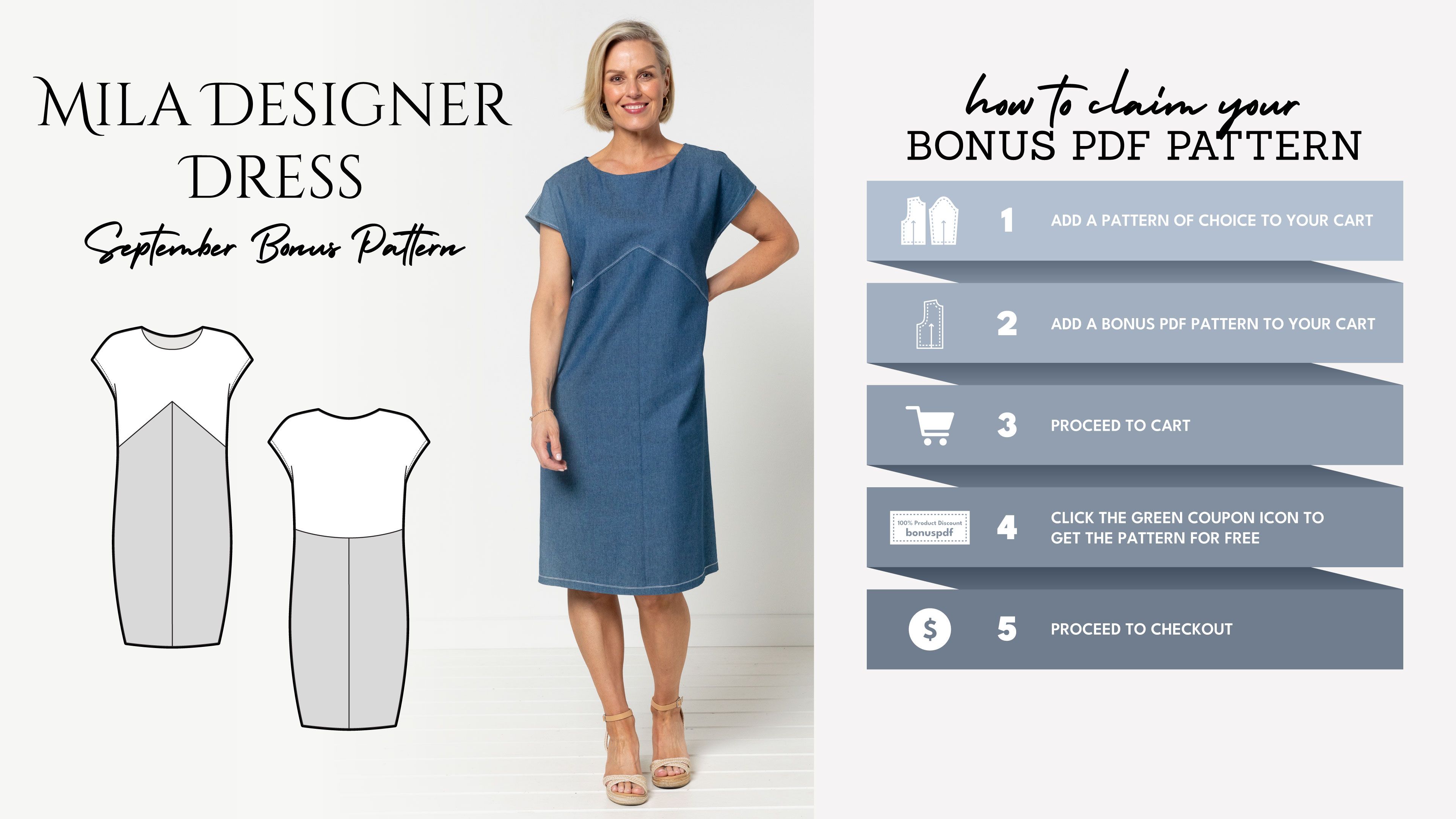 Mila Designer Dress PDF Bonus Pattern