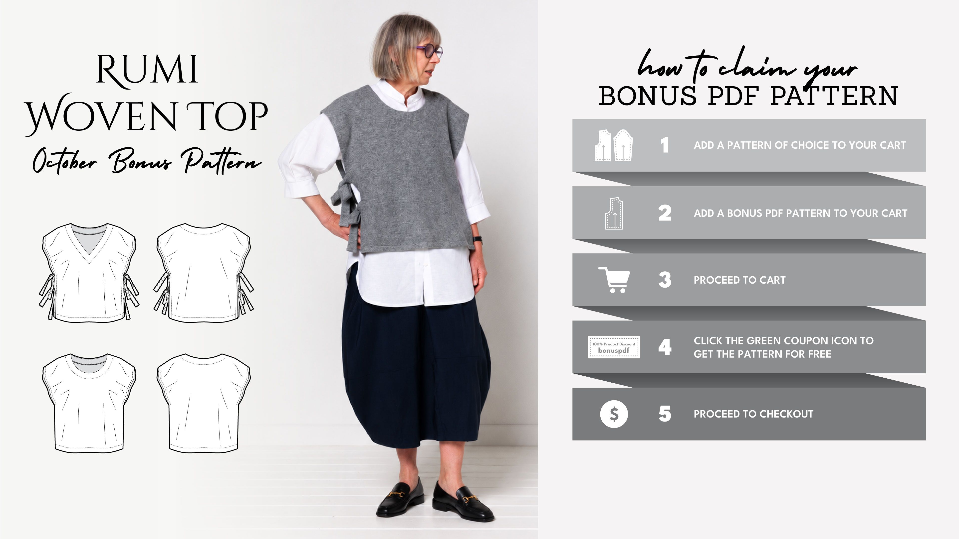 Rumi Woven Top PDF Bonus Pattern